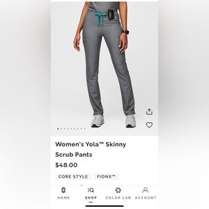 Figs Yola Skinny scrub pants in Graphite - Size: S